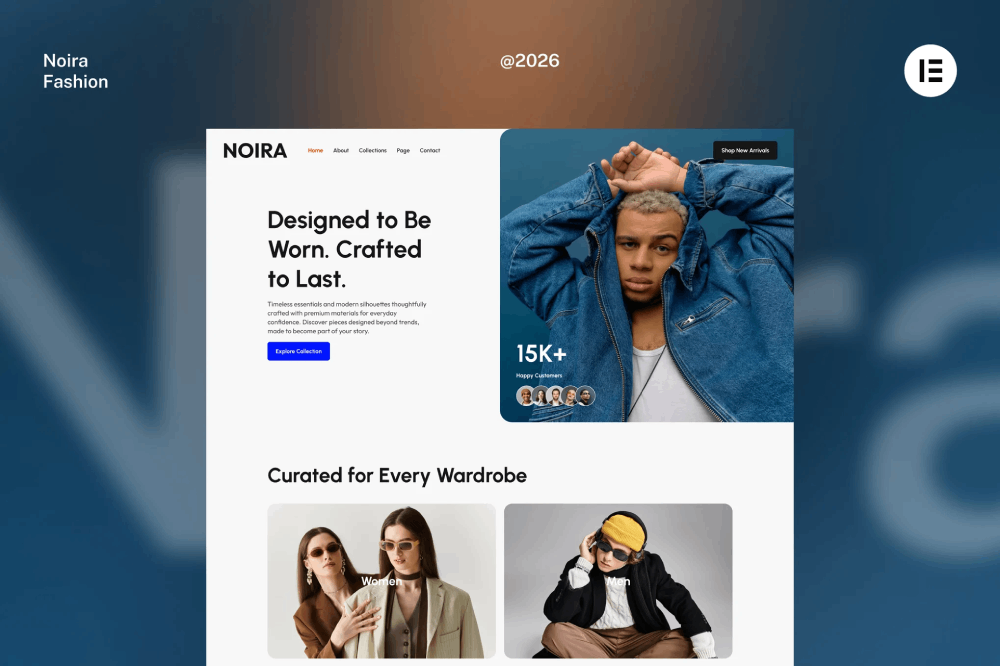 Fashion and D2C Website Elementor Template