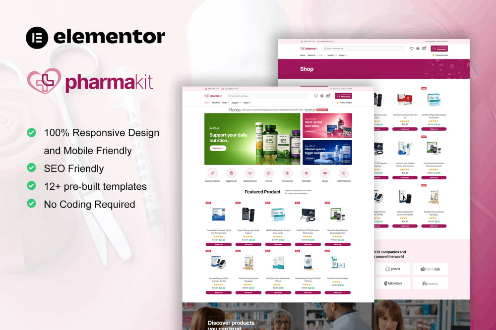 Pharmacy & Medical Store Elementor Pro Template