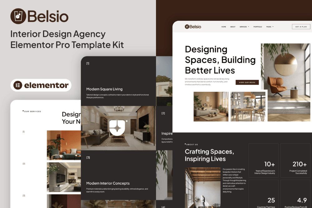 Interior Design Agency Elementor Pro Template