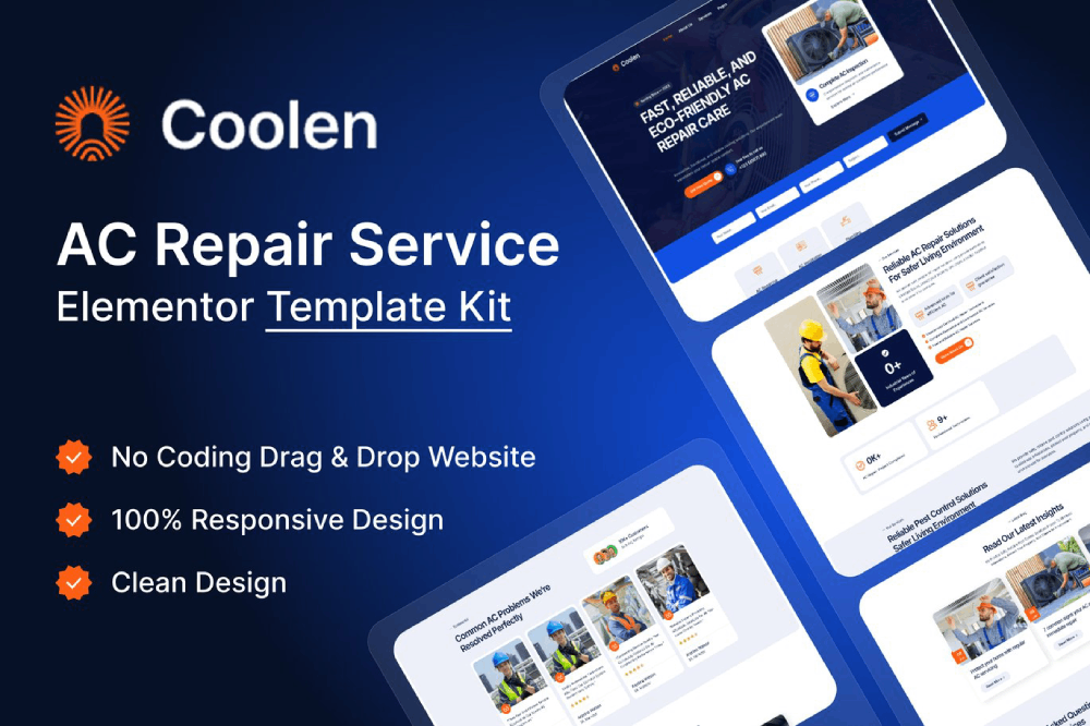 AC Repair Services Elementor Template