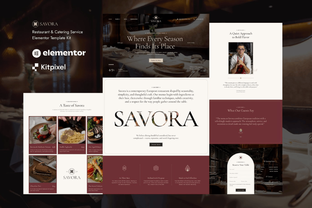 Restaurant & Catering Service Elementor Template