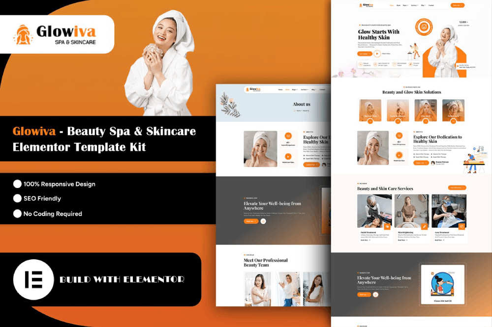 Beauty Spa & Skincare Elementor Template