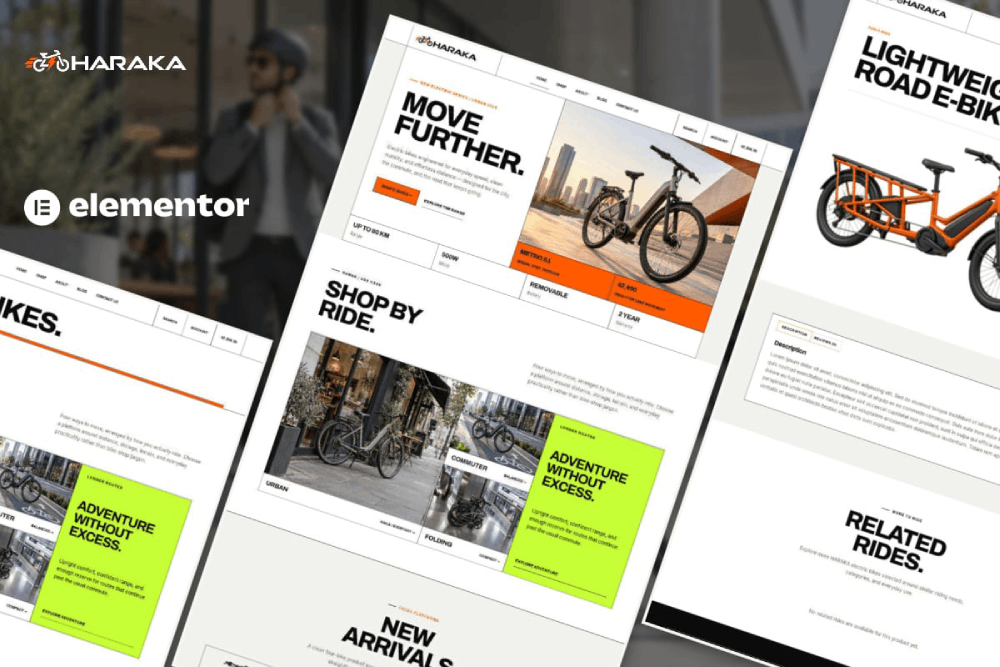 Electric Bike Store Elementor Template