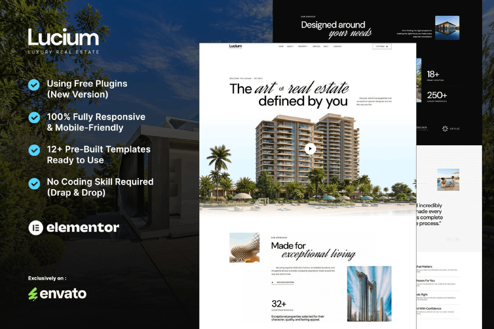 Luxury Real Estate Elementor Template