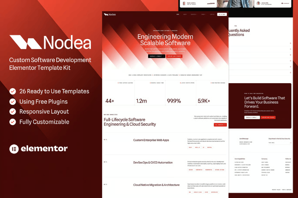Custom Software Development Elementor Template