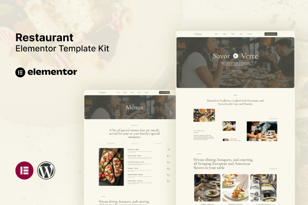Restaurant Elementor Template