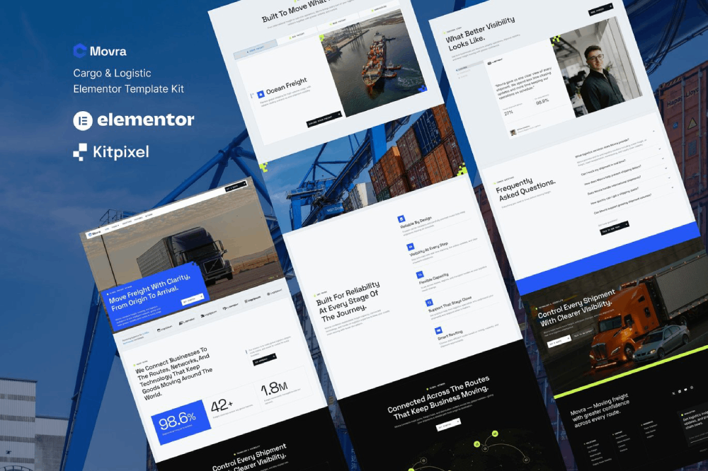 Logistic & Cargo Service Elementor Template