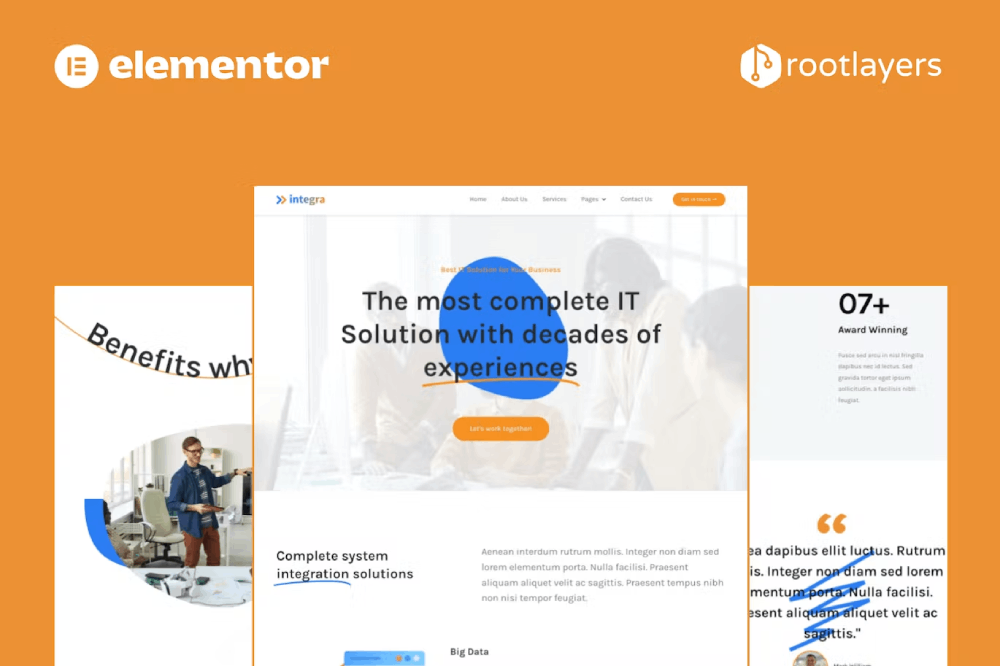 IT Solutions Elementor Template