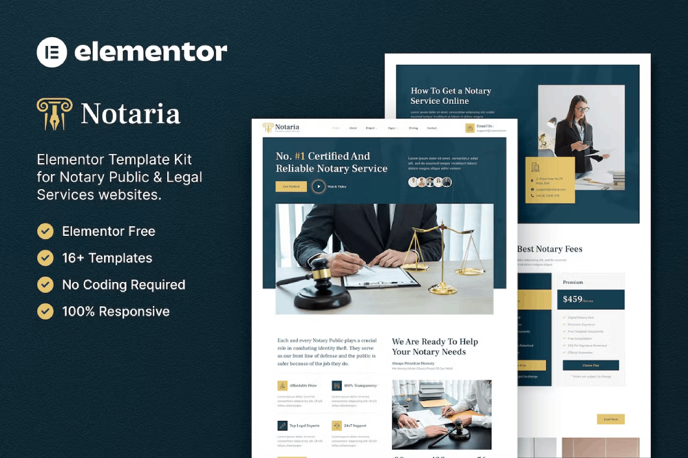 Legal Services Elementor Template