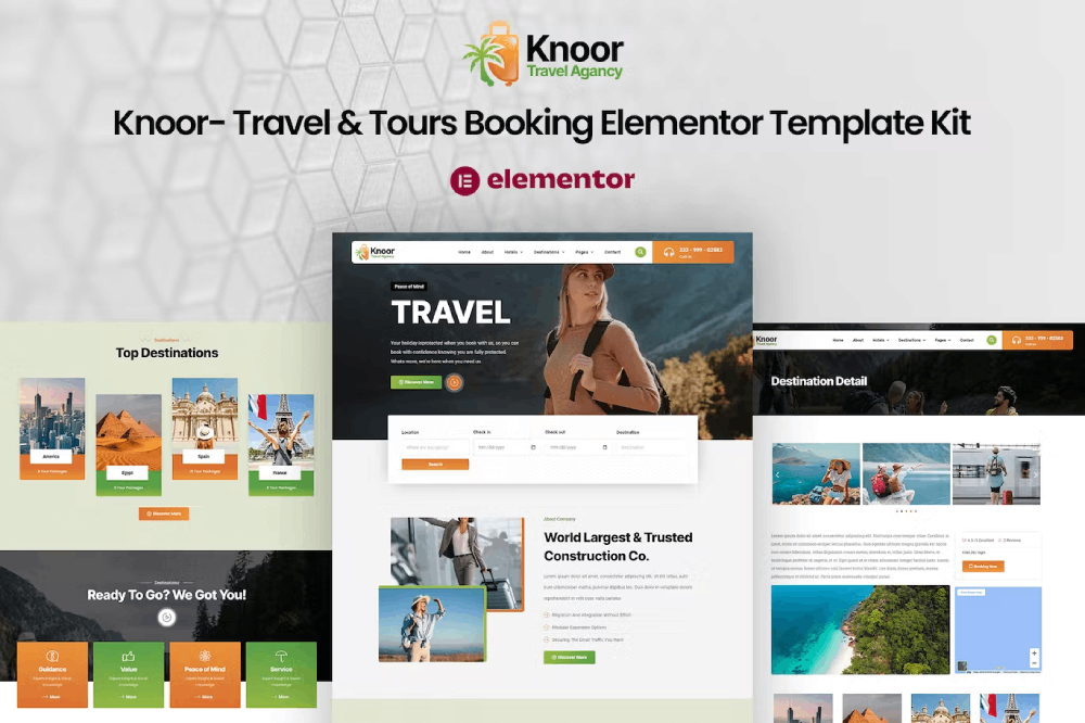 Travel & Tours Booking Elementor Template