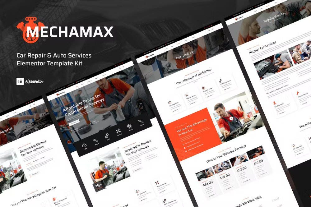 Car Repair & Auto Services Elementor Template