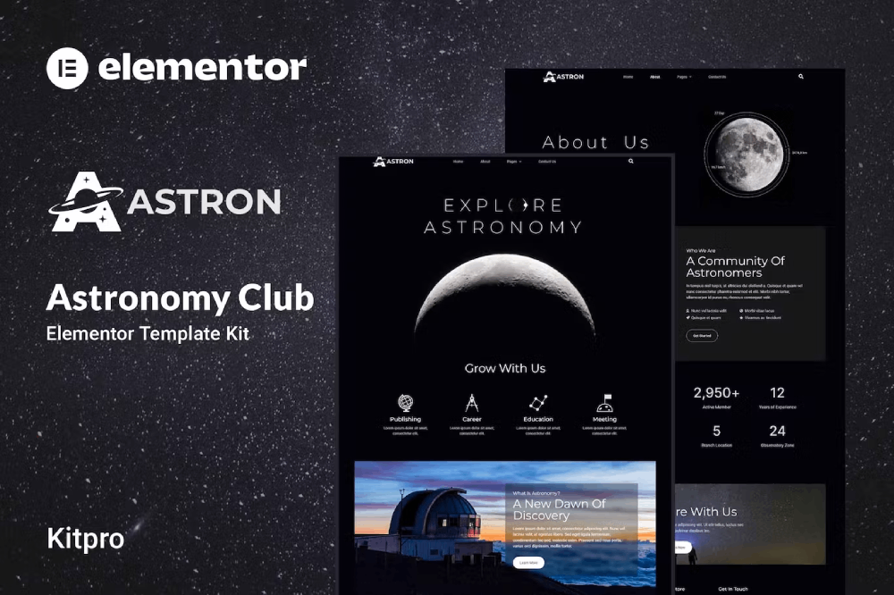 Astronomy Elementor Template