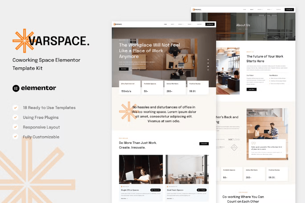 Coworking Space Elementor Template