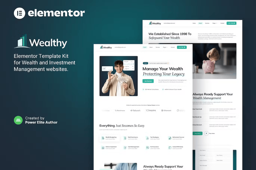 Wealth & Investment Management Elementor Template