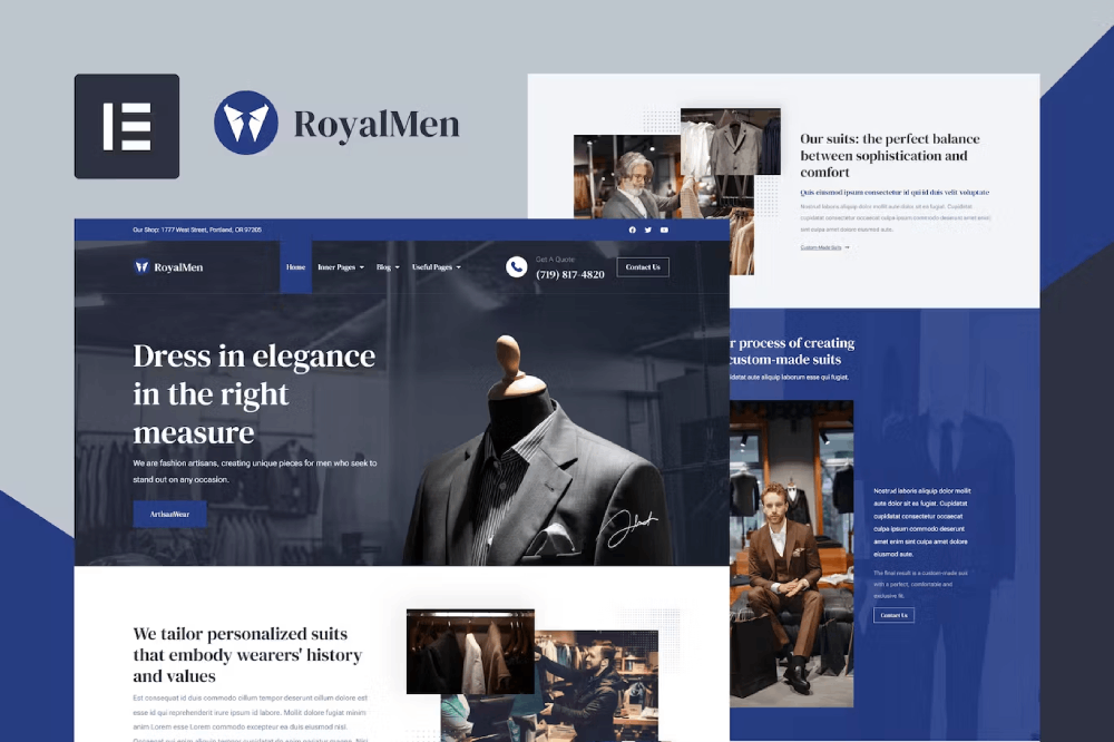 Tailored Suits Elementor Template