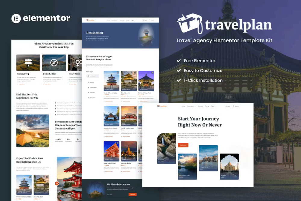 Tour & Travel Agency Elementor Template