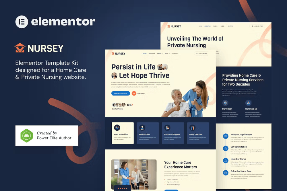 Home Care Agency & Private Nursing Elementor Template
