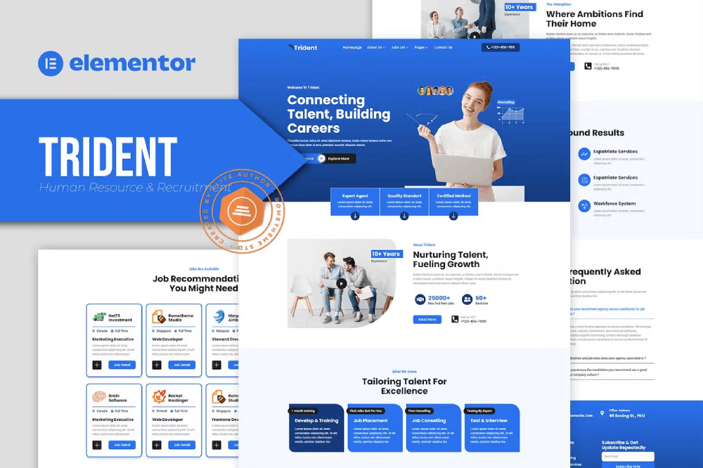 Human Resources & Recruitment Agency Elementor Template
