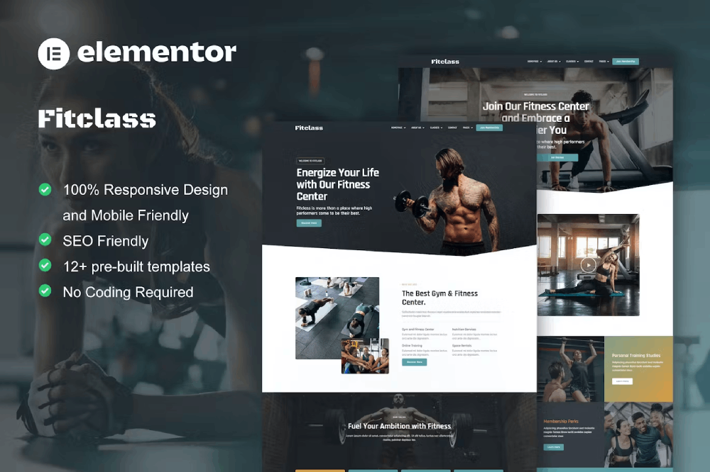 Fitness & Gym Services Elementor Template