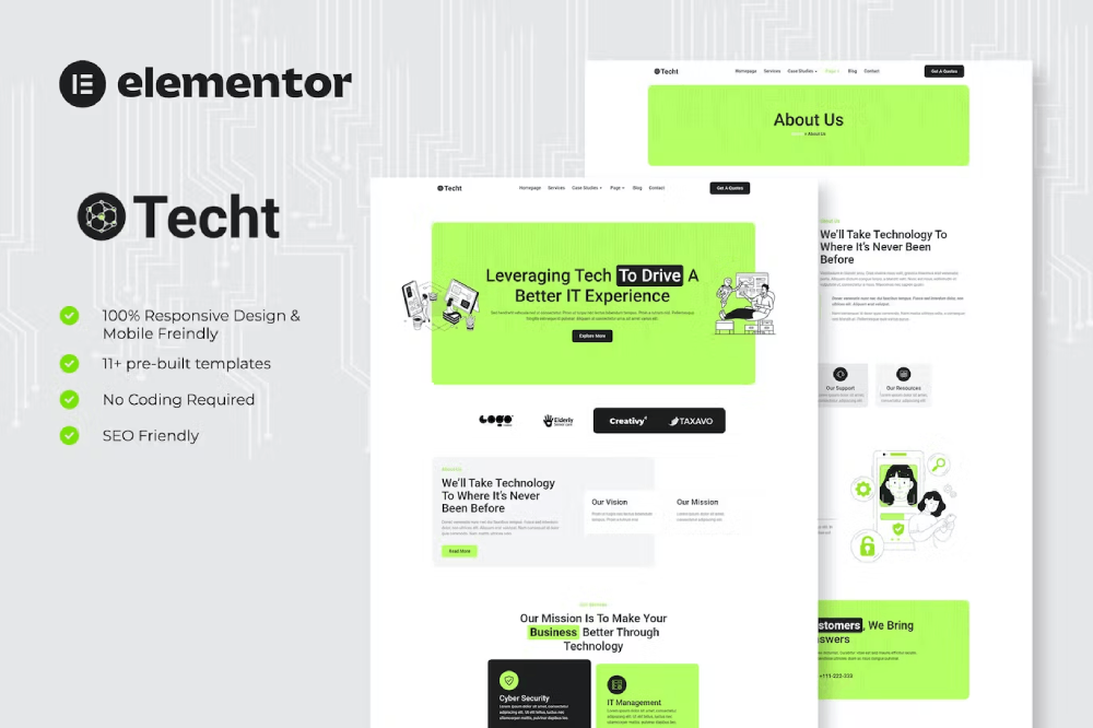 IT Solutions & Services Company Elementor Template