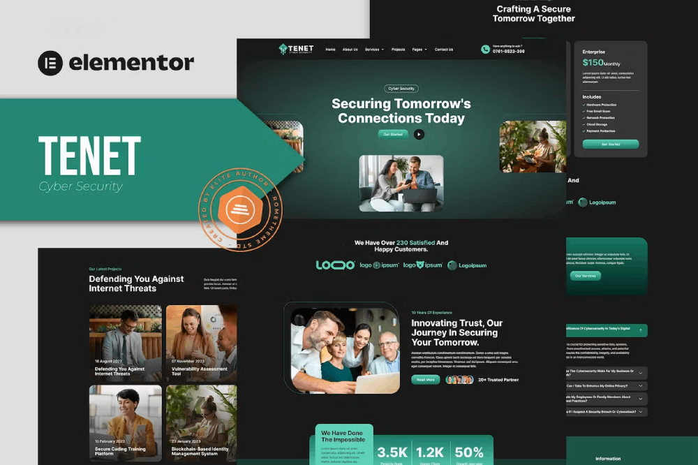 Cyber Security Services Elementor Template
