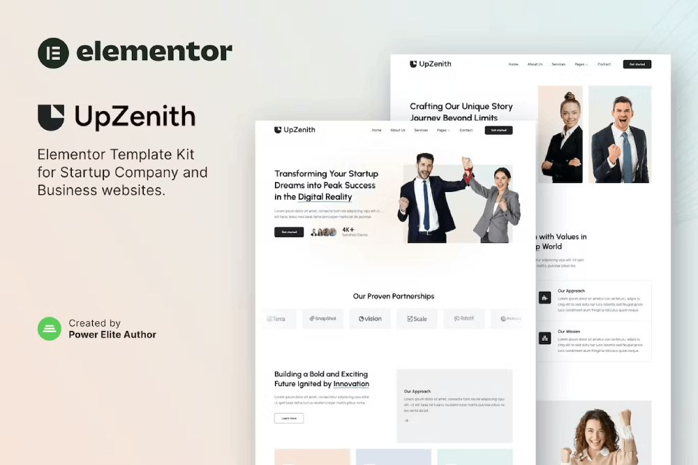 Startup Company & Business Elementor Template