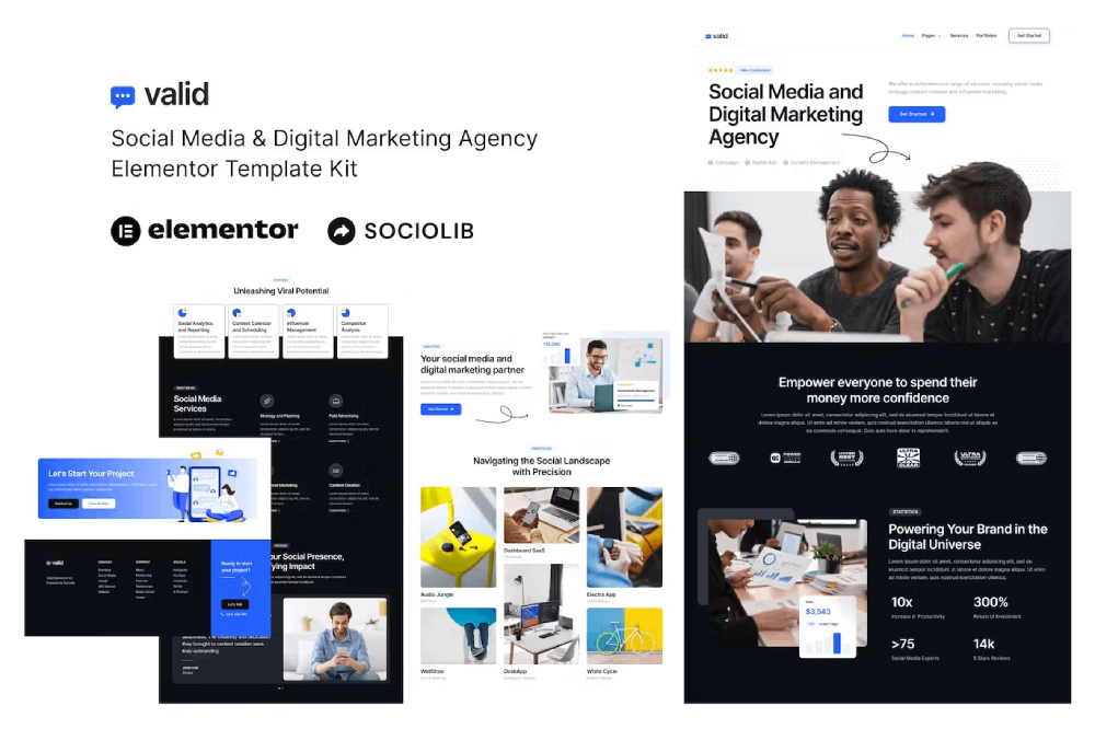 Social Media & Digital Marketing Agency Elementor Template