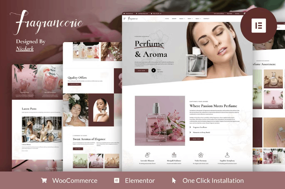 Perfume & Cosmetic Shop Elementor Pro Template
