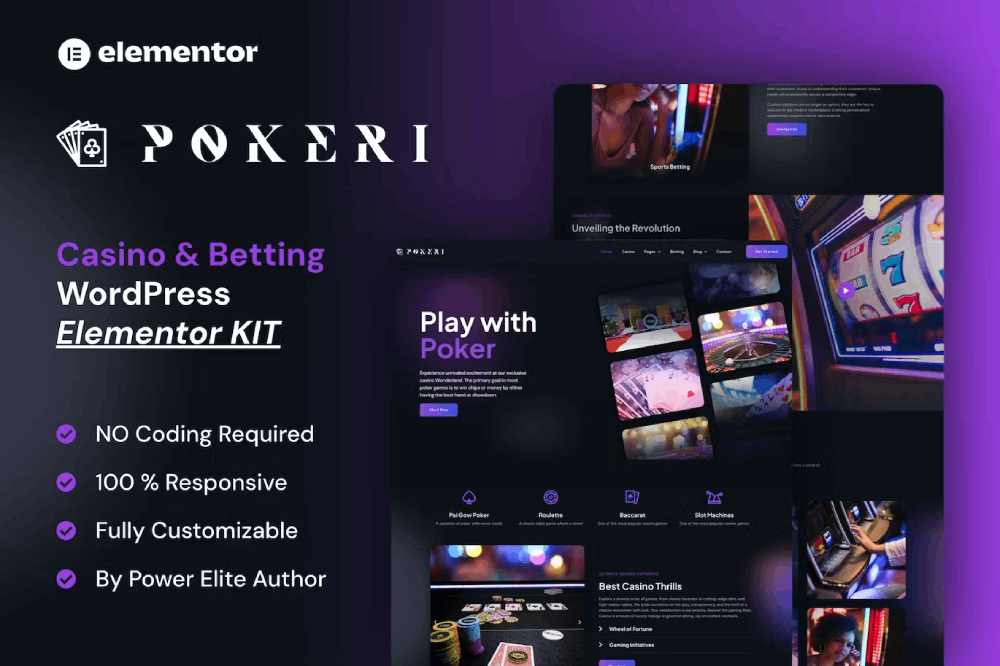 Casino & Betting Elementor Template