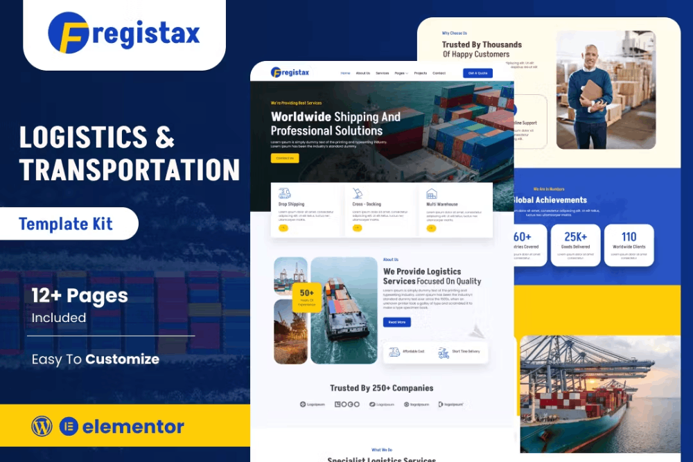 Cargo & Logistics Elementor Template