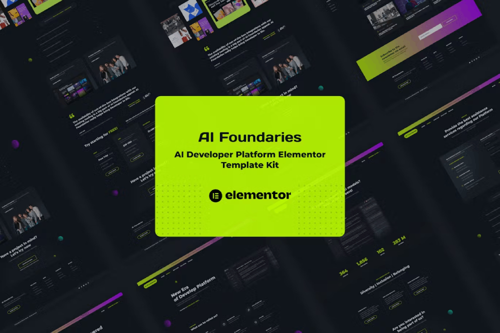 Software Developer Platform Elementor Template