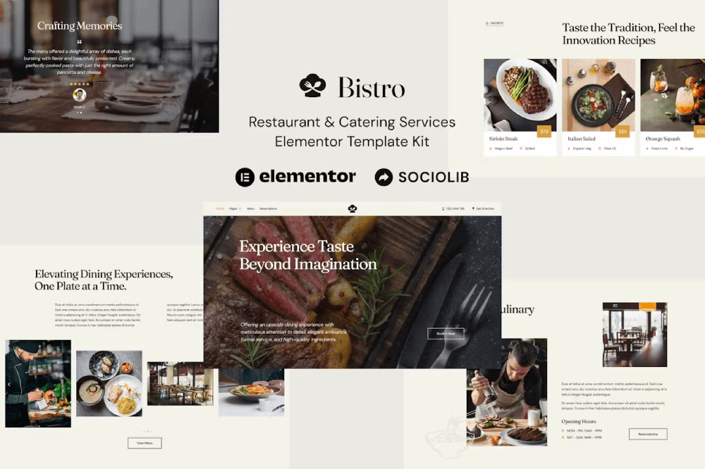 Restaurant & Catering Services Elementor Template