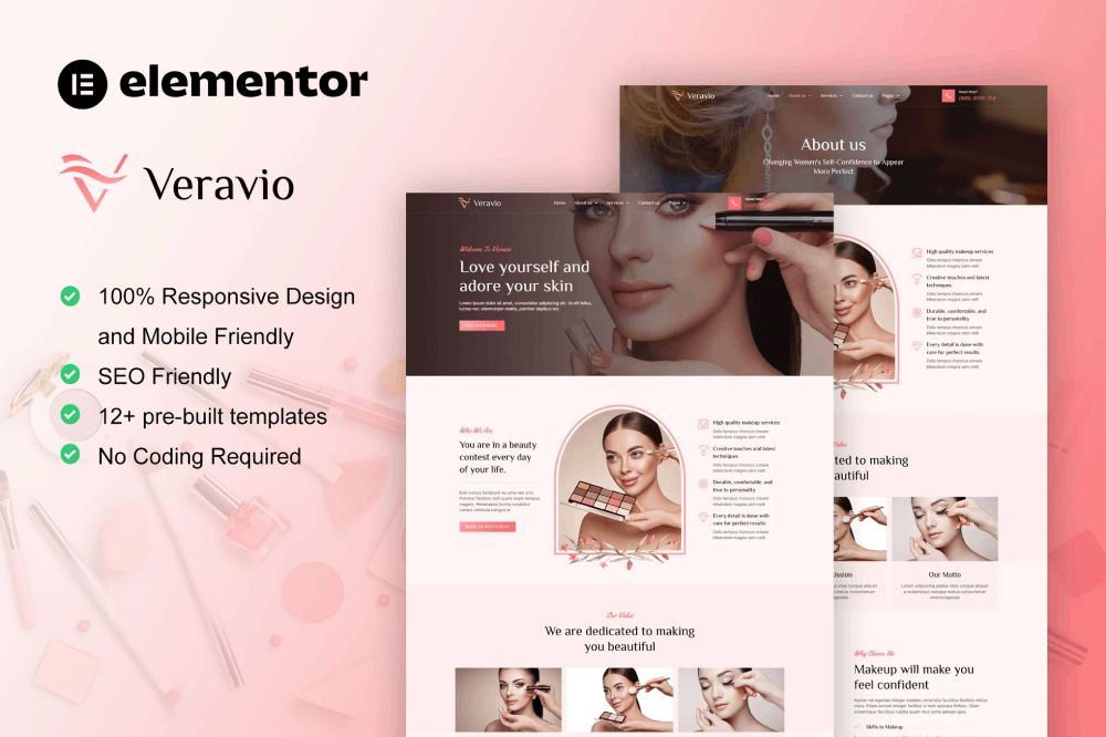 Makeup Artist & Hair Stylist Elementor Template