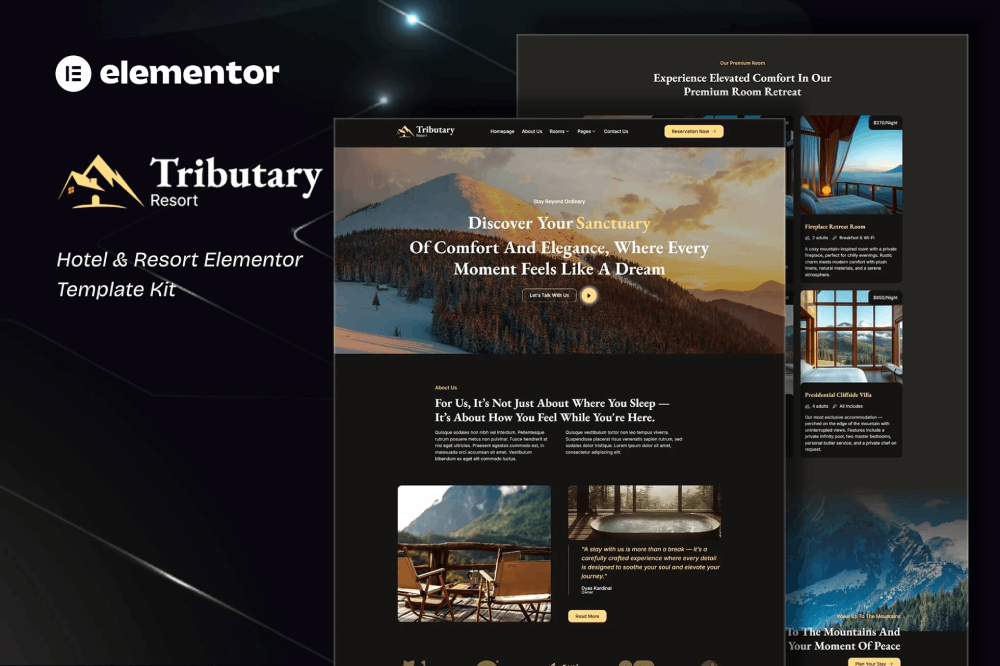 Hotel & Resort Elementor Template