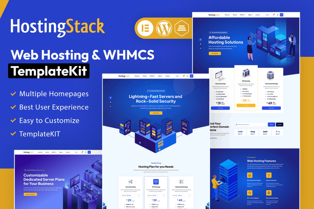 Web Hosting Elementor Template