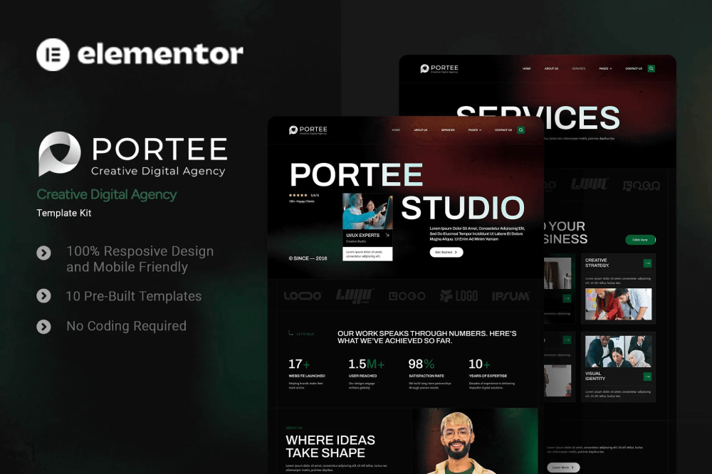 Creative Digital Agency Elementor Template