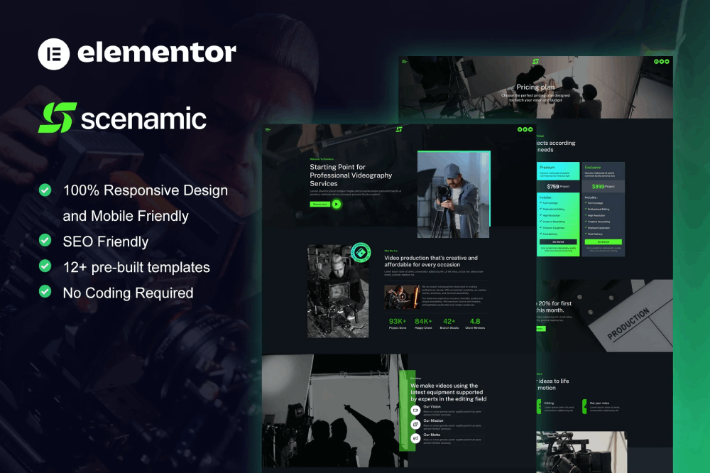 Video Production Service Elementor Template