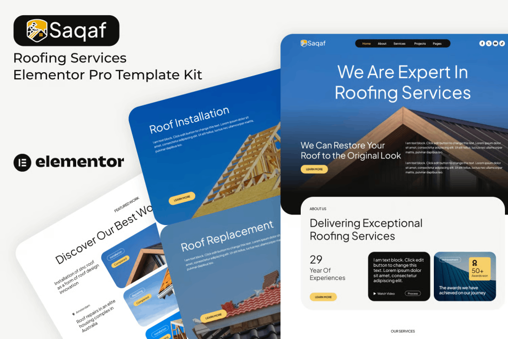 Roofig Services Elementor Template